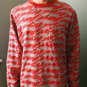 Supreme Signature Script Logo Ls Pocket 